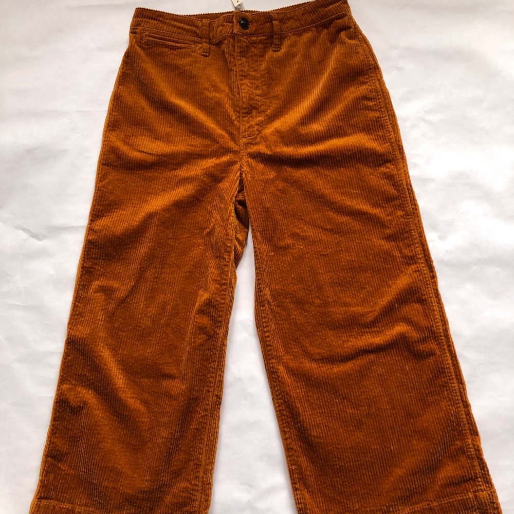 Madewell Emmett Wide Leg Crop Corduroy 30
